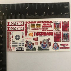 Clear Waterslide Decal for Hot Wheels Ice Cream Truck Quick Bite I SCREAM Clown