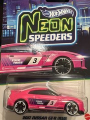 Hot Wheels 2026 Neon Speeders 2017 Nissan GT-R (R35) #1/8 Neon Pink ToyoTires