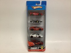 Hot Wheels 1:64 2009 Ferrari 5 Pack F50 156 F512M Enzo 348 PK3