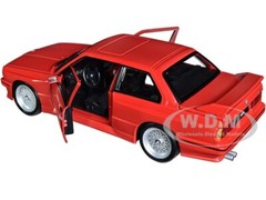 1988 BMW 3 SERIES M3 E30 RED 1/24 DIECAST MODEL CAR BY BBURAGO 21100