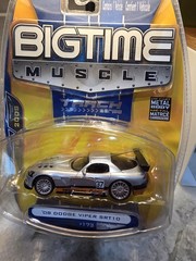 BIGTIME Muscle Tech Series 1:64 2008 Dodge Viper SRT10 Diecast Metal Silver