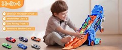 Track Cars Dinosaur Transporter Marble Constructor Fold Sliding Kids Gift Solid