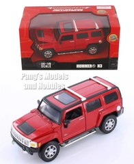 2005 Hummer H3 1/24 Scale Diecast Model by SHOWCASTS – RED w/ BOX