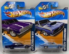 Hot Wheels 67 Plymouth GTX 68 Plymouth Barracuda MOPAR 2012 Lot of 2