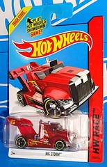 Hot Wheels 2014 New Release X-Raycers Series #175 Rig Storm Clear Red w/ OH5SPs