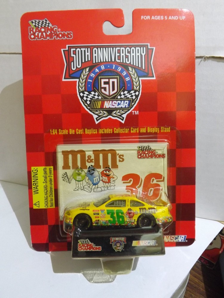 Racing Champions M&M’s Stock Car Nascar 50th Anniversary 1/64 Scale