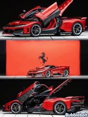 Almost Real BBR 1:64 Ferrari F80 Rosso Supercar Alloy Model Car HEC Expo New