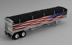 DCP 1:64 *WHITE AMERICA 250* Peterbilt 389 48″ Flattop w/Wilson Grain Trailer