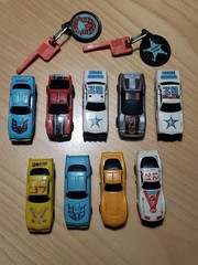 Lot Of 80s Kidco Key Cars Firebirds, Vettes, Camaro, Ferrari GTS, Highway Patrol