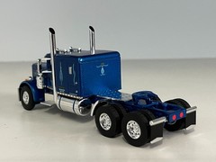 DCP 1/64 BLUE WESTERN DISTRIBUTING PETERBILT 351 63″ NEW TOOLING W/ SHOW PARTS