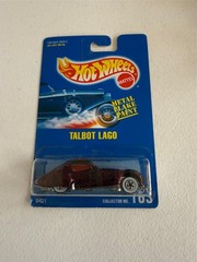 Hot Wheels Metal Flake Paint (1990) Red Talbot Lago Car #163 D79