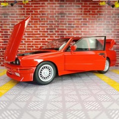1:24 BMW M3 E30 1988 Mpower Alloy Diecast Sound & Light Car Model Toy Gift NEW