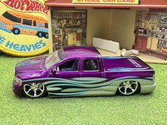 Jada Toys Dub City 2004 Dodge Ram 1500 Purple Flame 1/64 Diecast Truck 10230-9