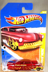 2010 Hot Wheels #30 New Models 30/44 ’49 DRAG MERC Red w/Gold 5 Spokes ’11 Card