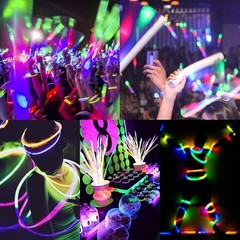 Glow Sticks Bulk Wholesale Necklaces, 100 22 Glow Necklaces, Glow 8-12 Hr, Conne