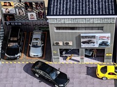 Diorama 1/64 Die-Cast Car Garage Model LED Light Cars Display Collection Gift US