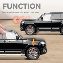 TOYOTA LAND CRUISER LC300 Model car Black 1:18 SUV