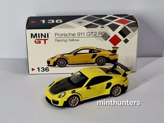 MINI GT PORSCHE 911 GT2 RS RACING YELLOW RHD #136 OPEN BOX