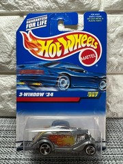 Hot Wheels 3-Window ’34 Collector #257 Silver