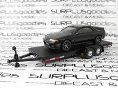 Hot Wheels 1:64 LOOSE Track Day: Black NISSAN SKYLINE GTR (BNR32) w/Car Trailer