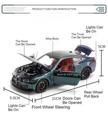 1:24 BMW M4 G82 Coupe Diecast Metal Sports Car Model Collectable Toy NEW Gift