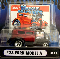 MUSCLE MACHINES 1928 FORD FORD MODEL A – 1/64 – 28 MODEL A —