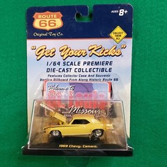 ROUTE 66 ORIGINAL TOY COMPANY 1969 CHEVY CAMARO WITH COLLECTOR CASE