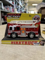 Maxx Action Fire Truck Rescue Vehicle w/ Lights & Sound Rev Motor 3 Yrs Old+ NEW