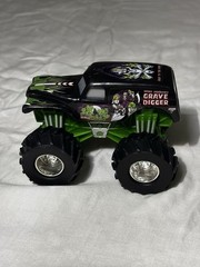 Vintage Monster Jam Grave Digger Friction Push & Go Truck Mattel 2001 CA