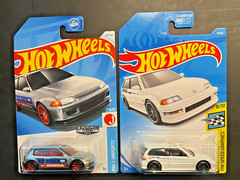 Hot Wheels Zamac 92 Honda Civic EG & 90 Honda Civic EF White