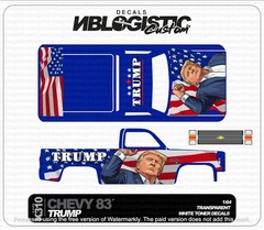 ’83 CHEVY SILVERADO Custom WaterSlide Decal for hot wheels 1/64