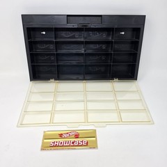 Vintage 1981 Mattel Hot Wheels Showcase Black Plastic Wall Mount + Gold Decals