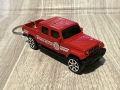 Jeep Gladiator Truck Red Color Keychain 1:64 Diecast Maisto Fire & Rescue New
