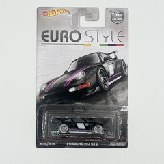 Hot Wheels Car Culture Euro Style Black and Purple Porsche 993 GT2 Real Riders