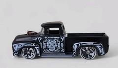 1956 FORD PICKUP TRUCK Custom Diorama Collectible DieCast Model 1:64 Black LOOSE
