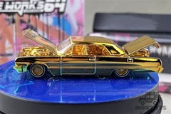 Fine Works64 1:64 Impala Lowrider Electroplated gold Diecast Model Car