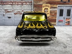 🔥🔥🔥Hot Wheels 57 Chevy Bel Air Black Yellow/Brown Flames C17🔥🔥🔥