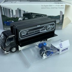 1/64 YES X Peako ISUZU SEMI Wide Wing Custom Truck Black with extra wheels 63506