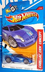 Hot Wheels 2012 Thrill Racers Space #191 Cadillac Cien Concept Blue w/ 10SPs