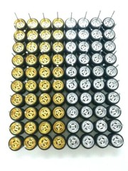(🅿romo) Hot Wheels 40 SETS Chrome/Gold 4 Spoke Long Axle :64 Rubber Tires