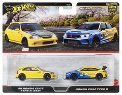 Hot Wheels Premium 2-Pack ’99 Honda Civic Type R EK9 & Honda Civic Type R Spoon