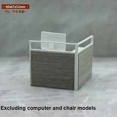 Diorama 1/18 Office Desk Furniture Model Computer Garage Scene Model Accessories