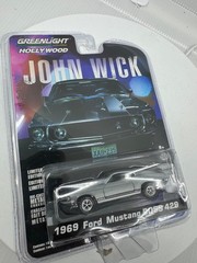 1969 FORD MUSTANG BOSS 429 GRAY “JOHN WICK” 1/64 DIECAST BY GREENLIGHT 44780 E