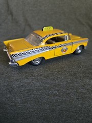 1957 Chevy Bel Air Taxi Cab 1:40 Scale Diecast Model Yellow by Kinsmart