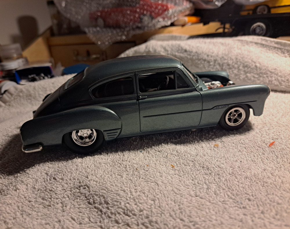 Green Custom Coupe Model Car w/ Exposed Engine, Used