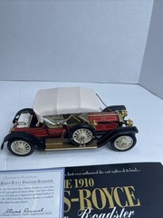 FRANKLIN MINT 1910 ROLLS ROYCE SILVER GHOST BALLOON ROADSTER W/ Paperwork