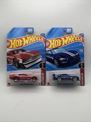 Hot Wheels 2025 ‘71 Mustang Funny Car + 2024 Custom ‘18 Ford Mustang GT Lot (2)