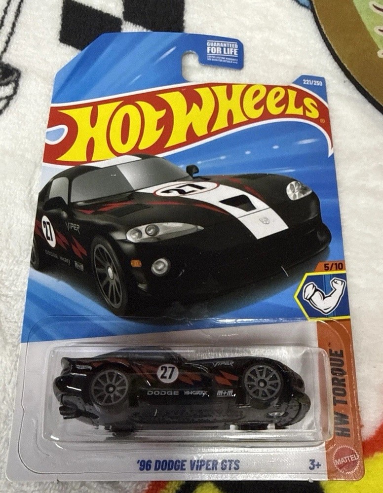 🔥 L Case Hot Wheels HW Torque ’96 Dodge Viper GTS Black Diecast 1:64 🔥