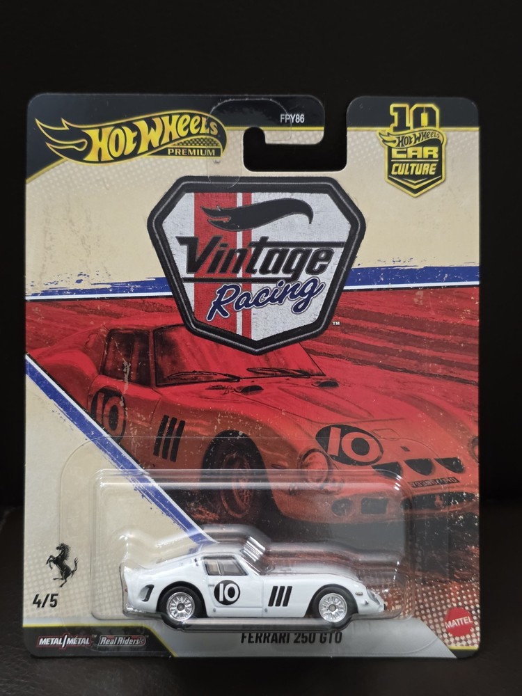 Hot Wheels Premium 2026 Car Culture 10 Vintage Racing Ferrari 250 GTO White