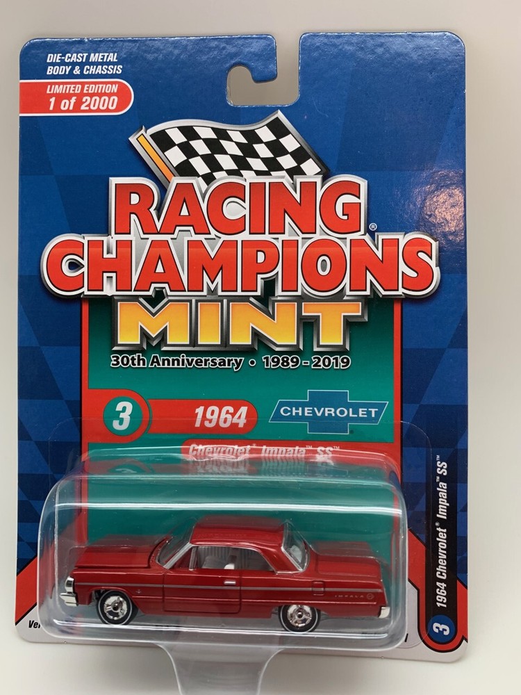 N62 Racing Champions MINT RC010B 1964 Chevrolet Impala SS Ember Red w White INT